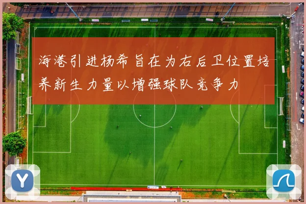 海港引进杨希旨在为右后卫位置培养新生力量以增强球队竞争力