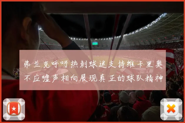 弗兰克呼吁热刺球迷支持维卡里奥不应嘘声相向展现真正的球队精神